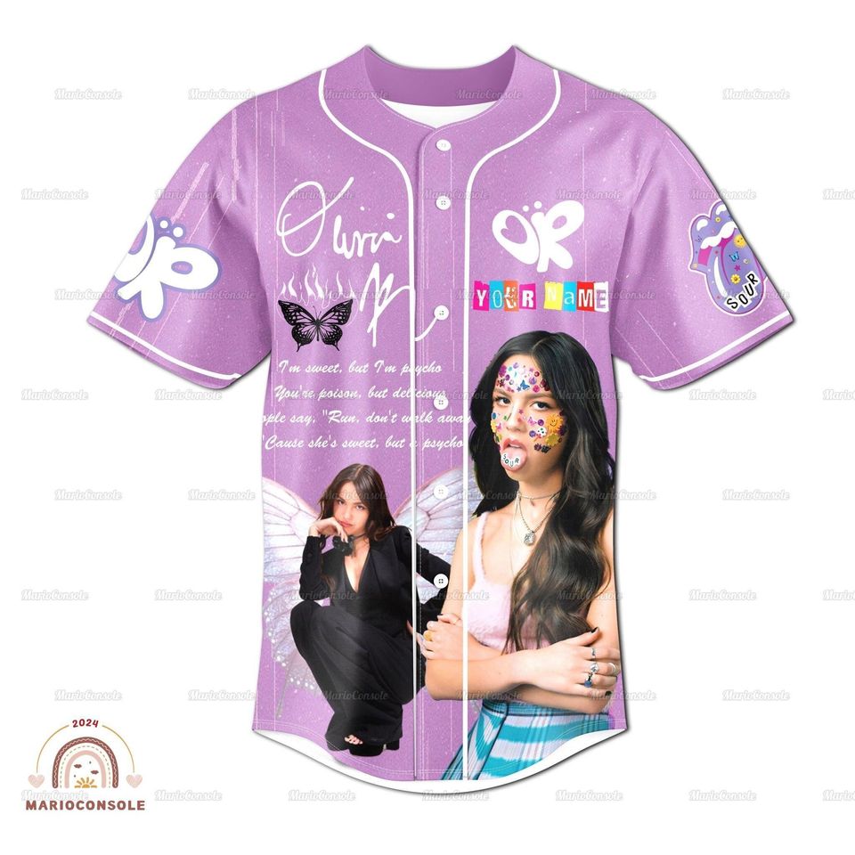 Olivia Baseball Shirt, Olivia Jersey Shirt, Olivia Rodrigo Jersey, Custom Olivia Rodrigo Shirt, Olivia Shirt