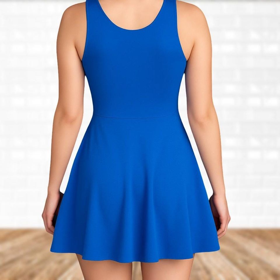 Kpop Tiger Halloween Skater Dress, Blue Tiger Cosplay Costume, Kpop Group Women Dress