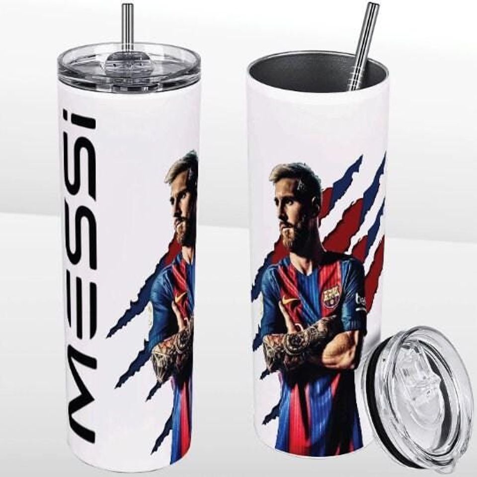 Lionel messi skinny tumbler