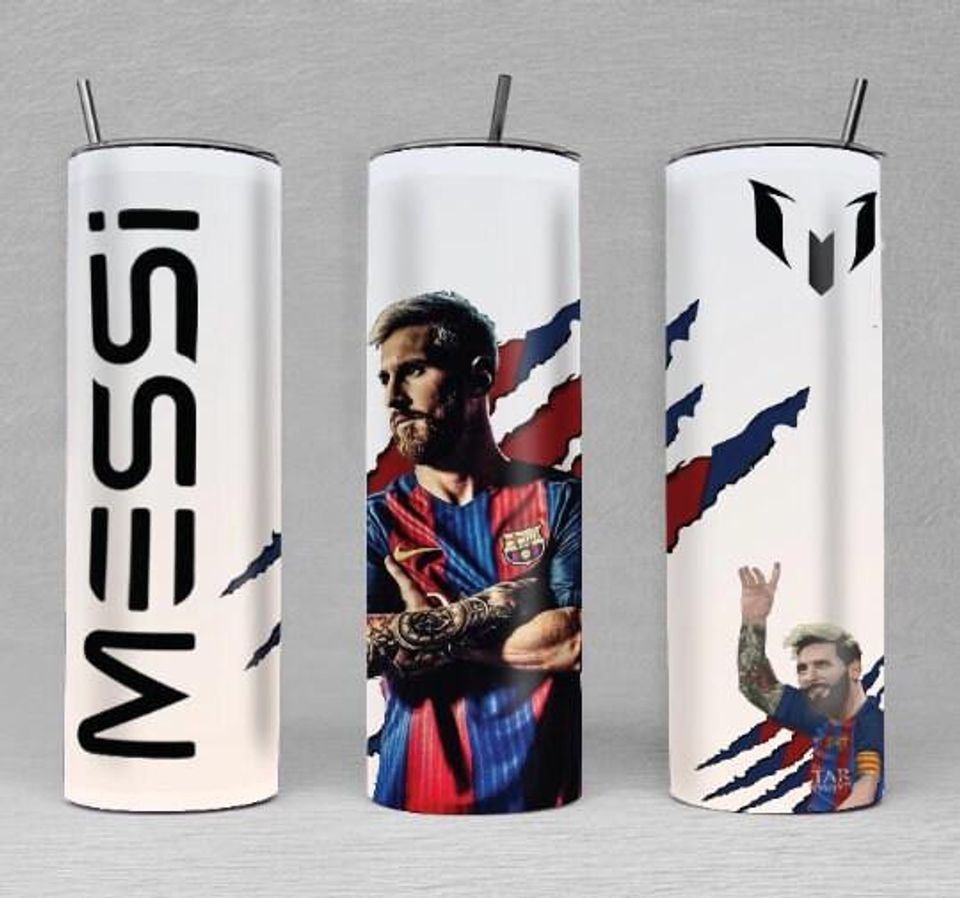 Lionel messi skinny tumbler