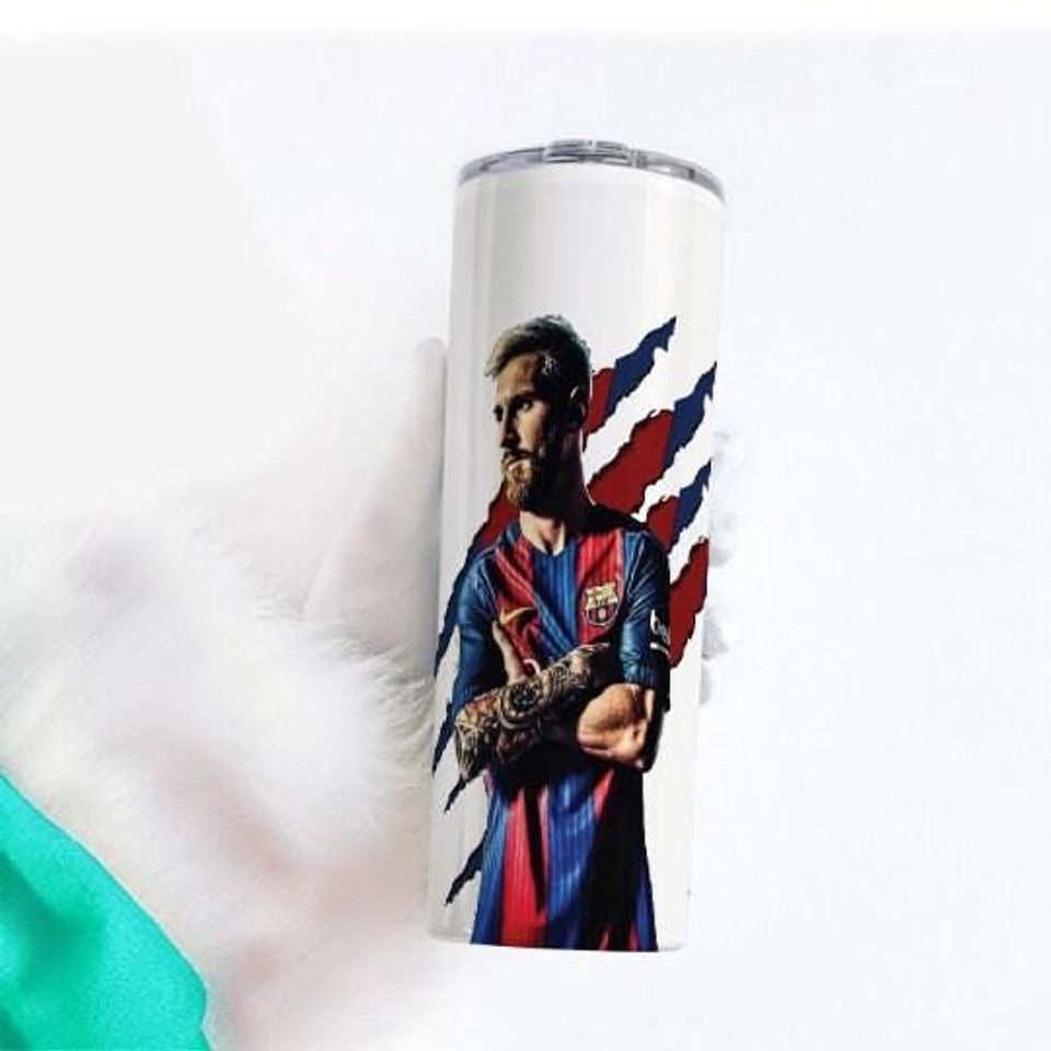 Lionel messi skinny tumbler