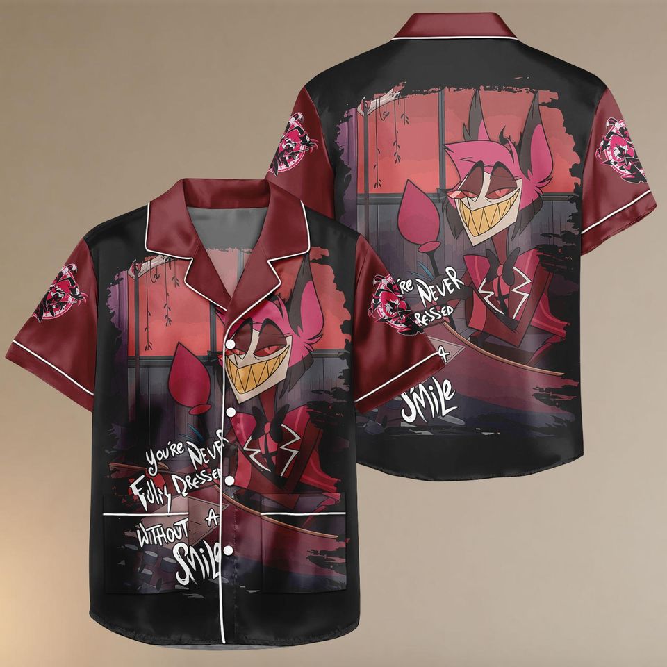 Hazbin Hotel Short Pajamas, Alastor Pajamas Set, Cartoon Sleepwear, Demon Pajamas, Christmas Gift