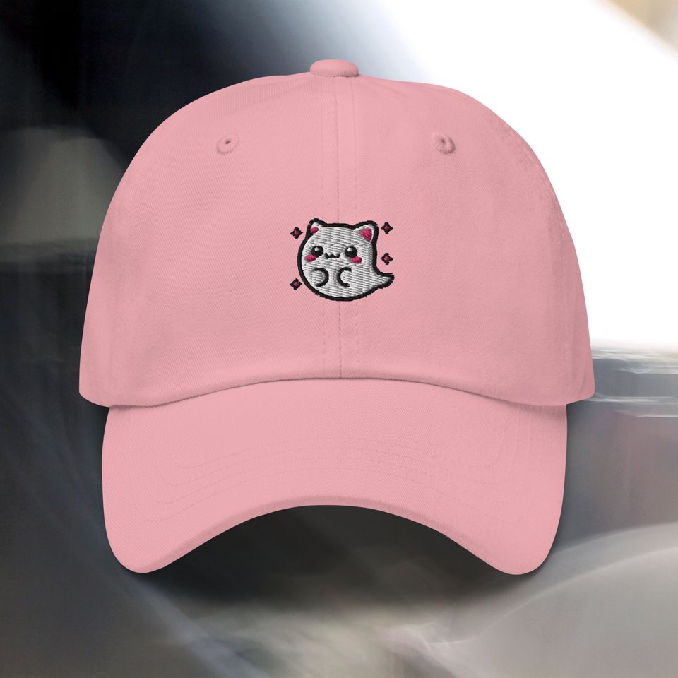 Halloween Ghost Cat Hat  Spooky Embroidered Witch Cat Hat for Pet Lovers