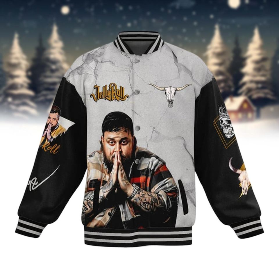 Jelly Roll Christmas Baseball Jacket, I'm Not Ok Jacket Men