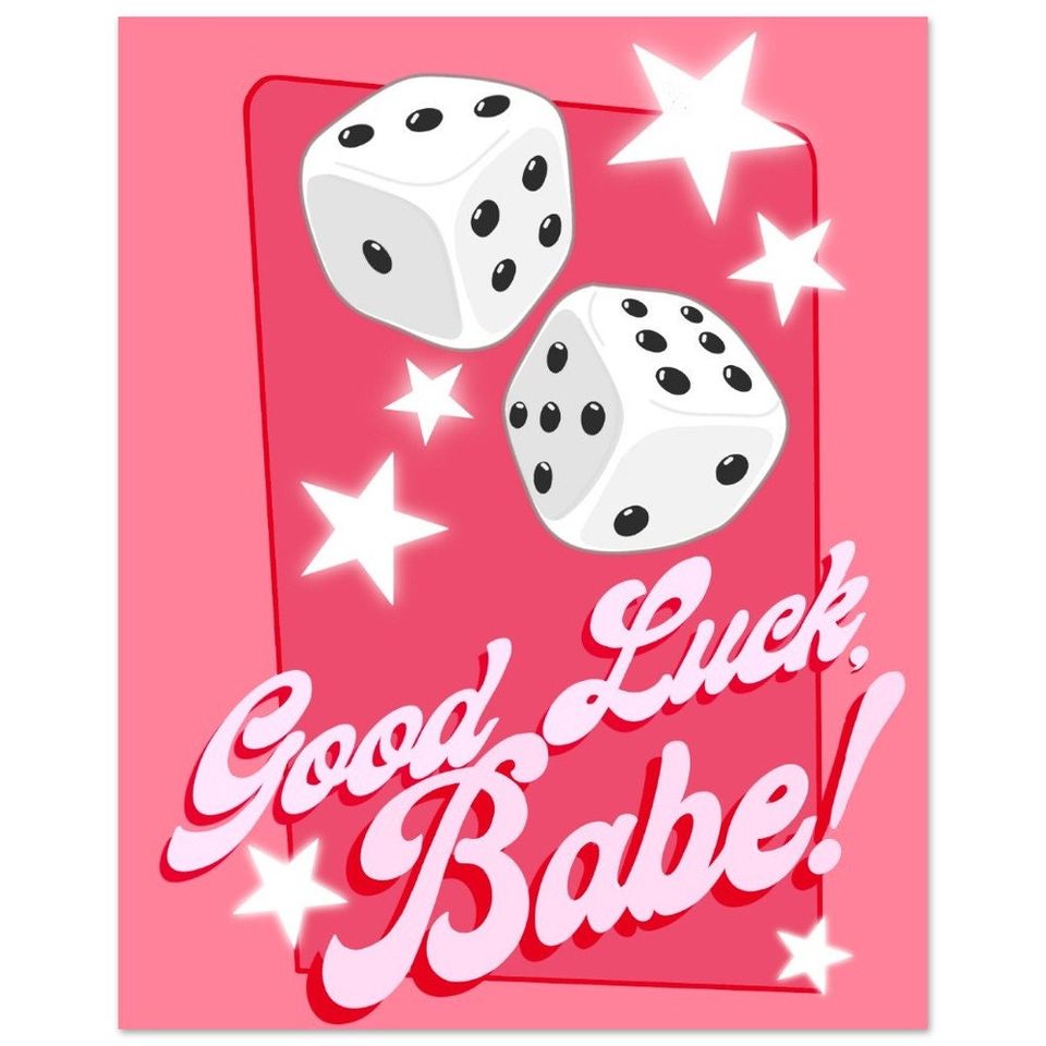 Good Luck, Babe! Print Unframed poster, Available in 7 sizes, Chappell Roan Wall Art, Music Song Lyrics Poster