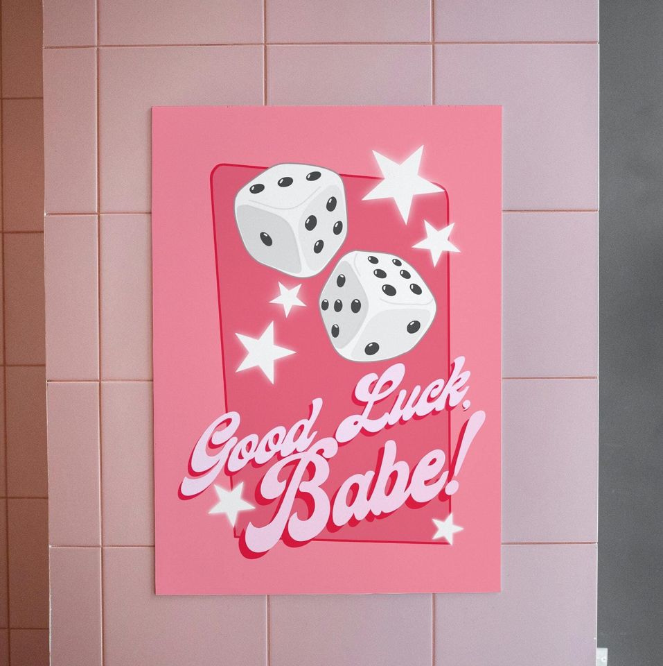 Good Luck, Babe! Print Unframed poster, Available in 7 sizes, Chappell Roan Wall Art, Music Song Lyrics Poster