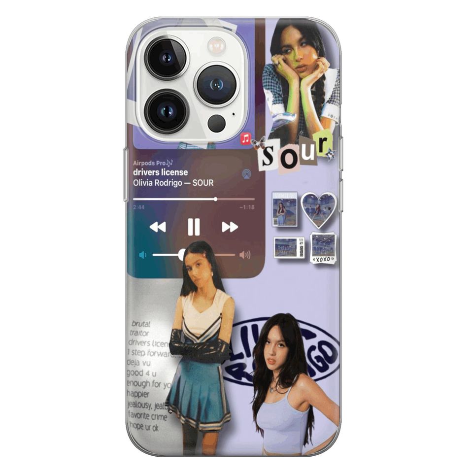 Olivia Rodrigo Phone Case, Lyrics Sour, Wampire Fan Cover iPhone