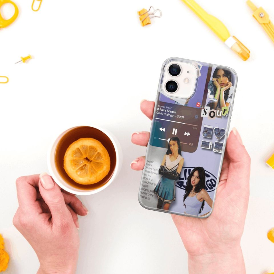 Olivia Rodrigo Phone Case, Lyrics Sour, Wampire Fan Cover iPhone