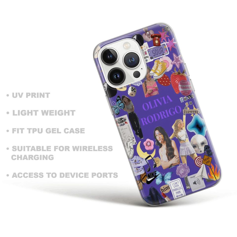 Olivia Rodrigo Phone Case, Lyrics Sour, Wampire Fan Cover iPhone