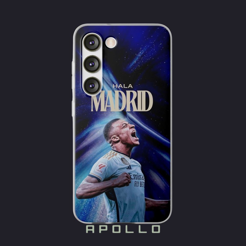 Kylian Mbappe Real Madrid ''Hala Madrid'' Phone Cover for IPhone Cases, IPhone Cases Printed Pootball Players, Gifts For Football Lover, Soccer Merch