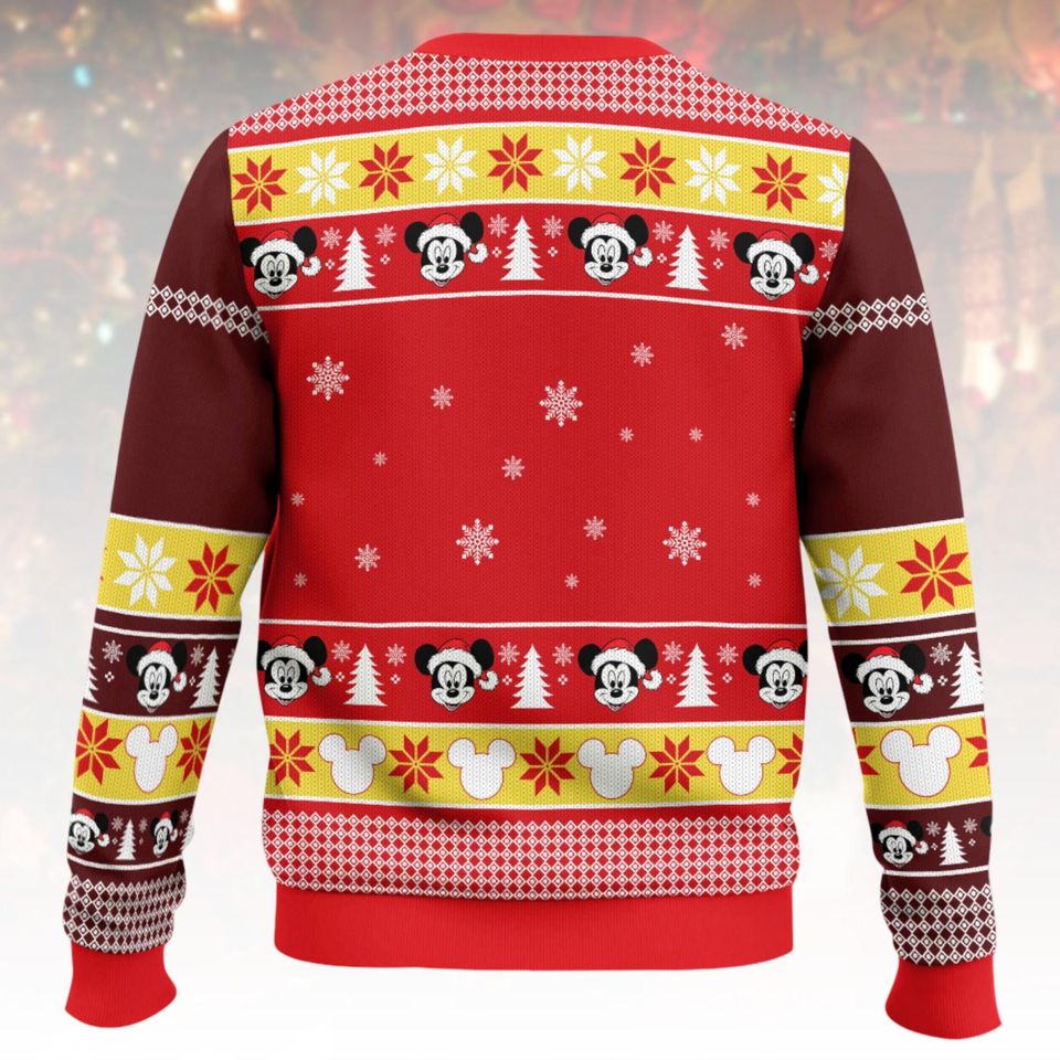 Mickey and Minnie Ugly Christmas Sweater, Disney Xmas Sweater, Cartoon Ugly Sweater, Holiday Sweater, Christmas Gift