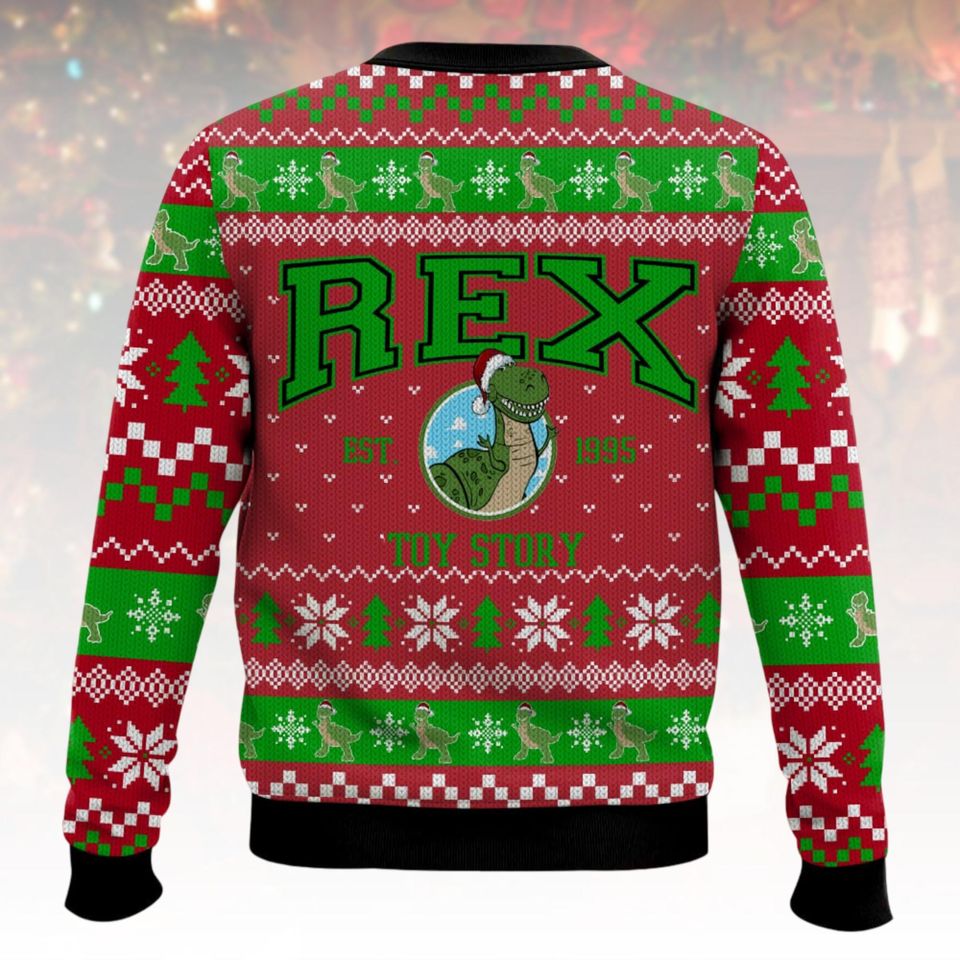 Toy Story Rex Ugly Christmas Sweater, Merry Rexmas Xmas Sweater, Dinosaur Ugly Sweater, Toy Story Sweater, Christmas Gift