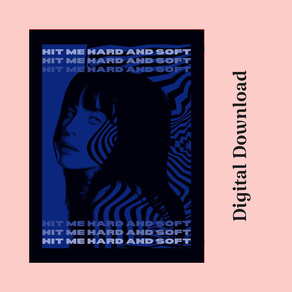 Billie Eilish Merch, Digital Print, Billie Eilish Poster