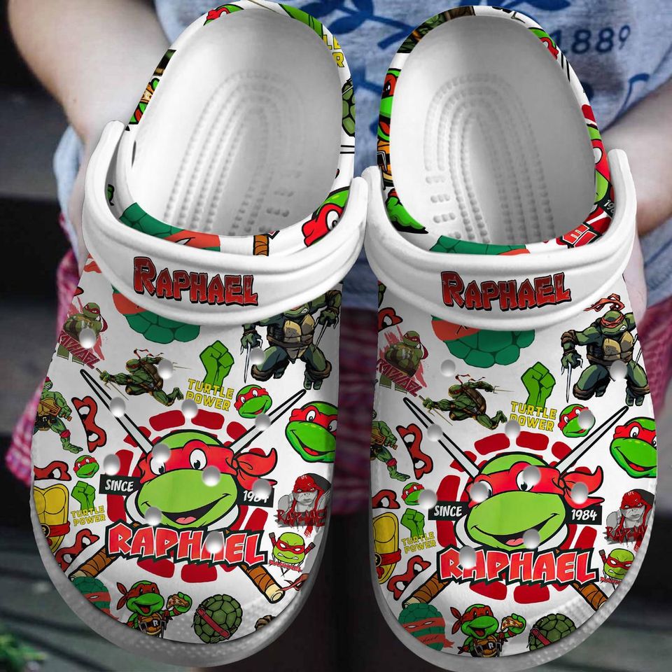 Red Turtle Hero Inspired Foam Clogs, Classic Green Pattern, Lightweight Hole Slip-Ons, Gift for Brother, Casual Indoor Fun, Holiday Gift
