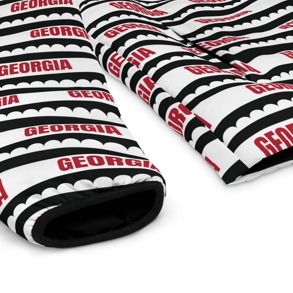 GA bulldogs Men's Puffer Jacket, UGA Football Winter Coat, College Team Fan Outerwear, Game Day Apparel, Sports Gift for Him