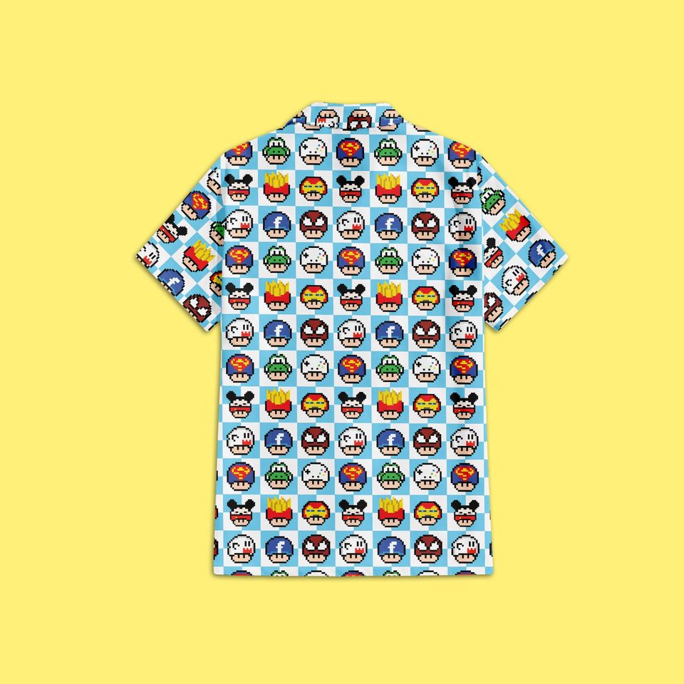 All in one Toad Pixel Art Shirt, Toad in Multiverse Hawaiian Shirt