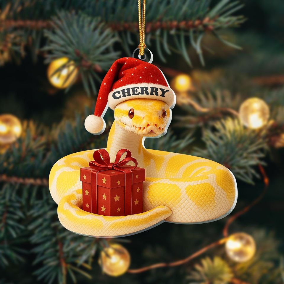 Personalized Ball Python Christmas Ornament: Reptile Lover Gift