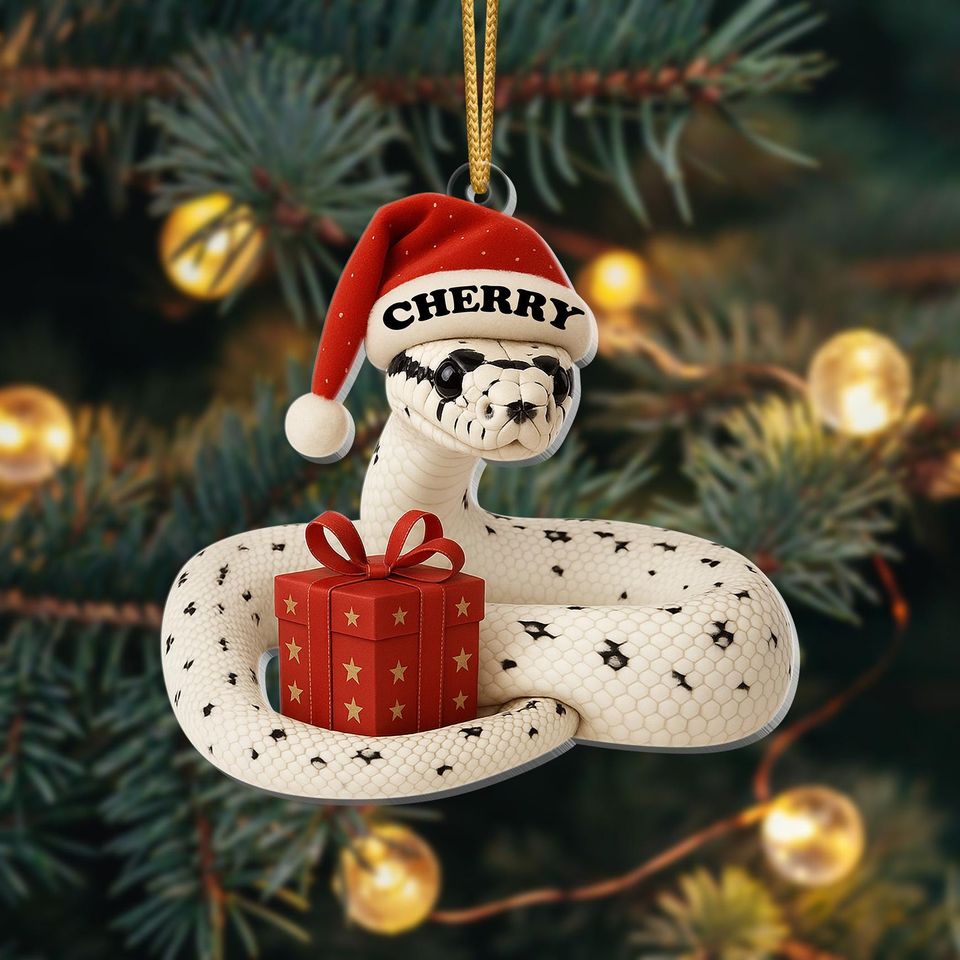 Personalized Ball Python Christmas Ornament: Reptile Lover Gift