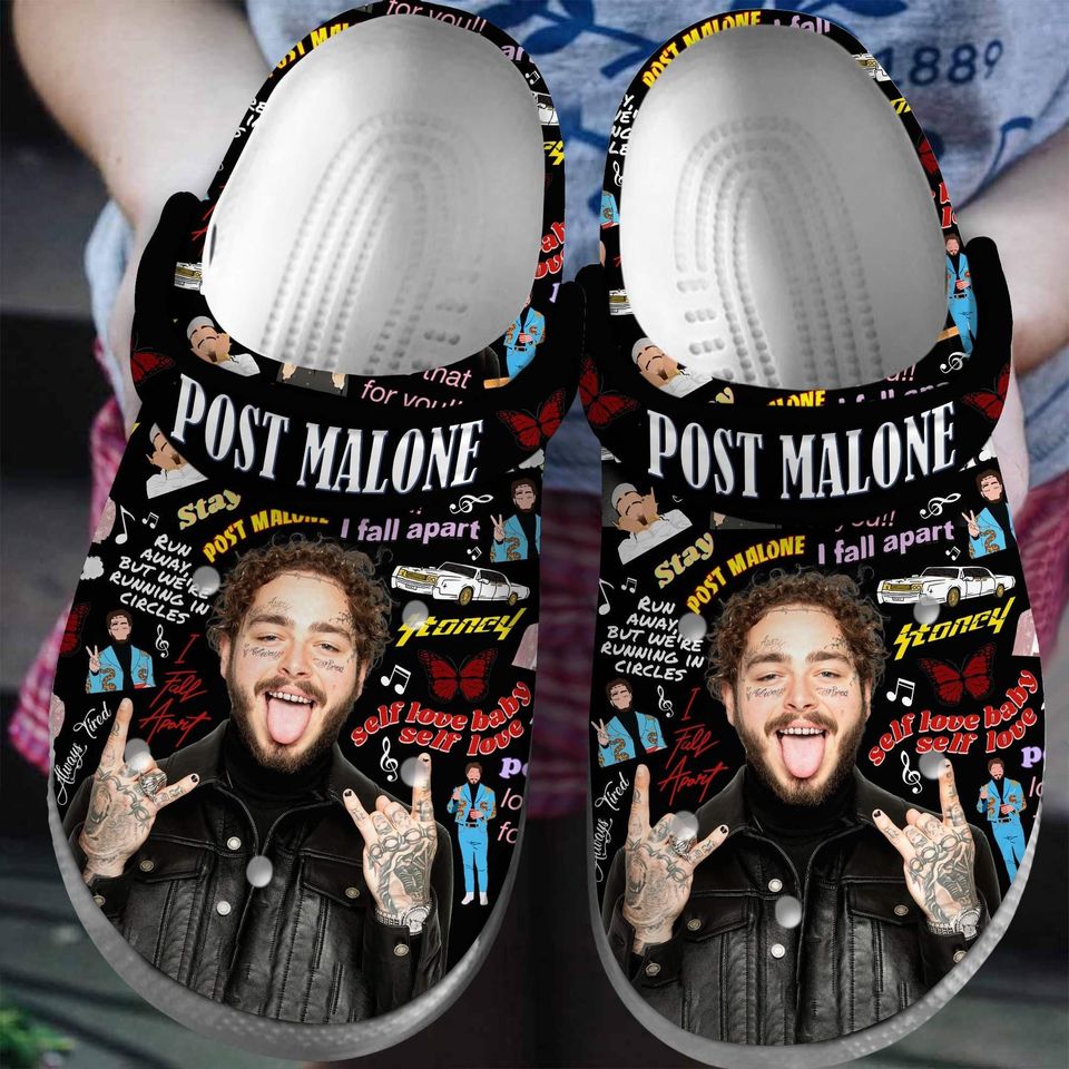 Post Malone Clogs, Posty Clogs, Post Malone Sandals, Post Malone Tour Shoes, Posty Howdy Gift, Post Malone Merch, Post Malone Fan