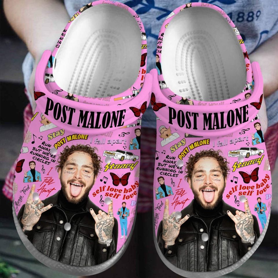 Post Malone Clogs, Posty Clogs, Post Malone Sandals, Post Malone Tour Shoes, Posty Howdy Gift, Post Malone Merch, Post Malone Fan