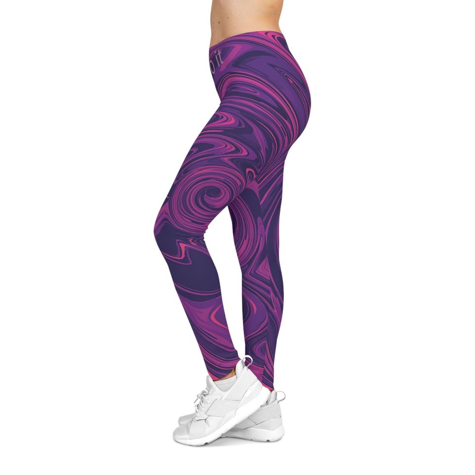 Purple Marble Leggings: Snarky Statement Activewear - Witch-Core Yoga Pants