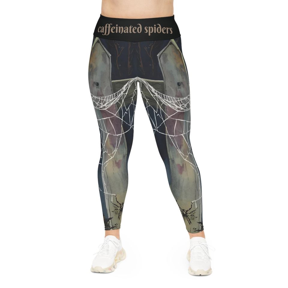 Women’s Caffeinated Spiderweb Leggings Slim Fit Activewear