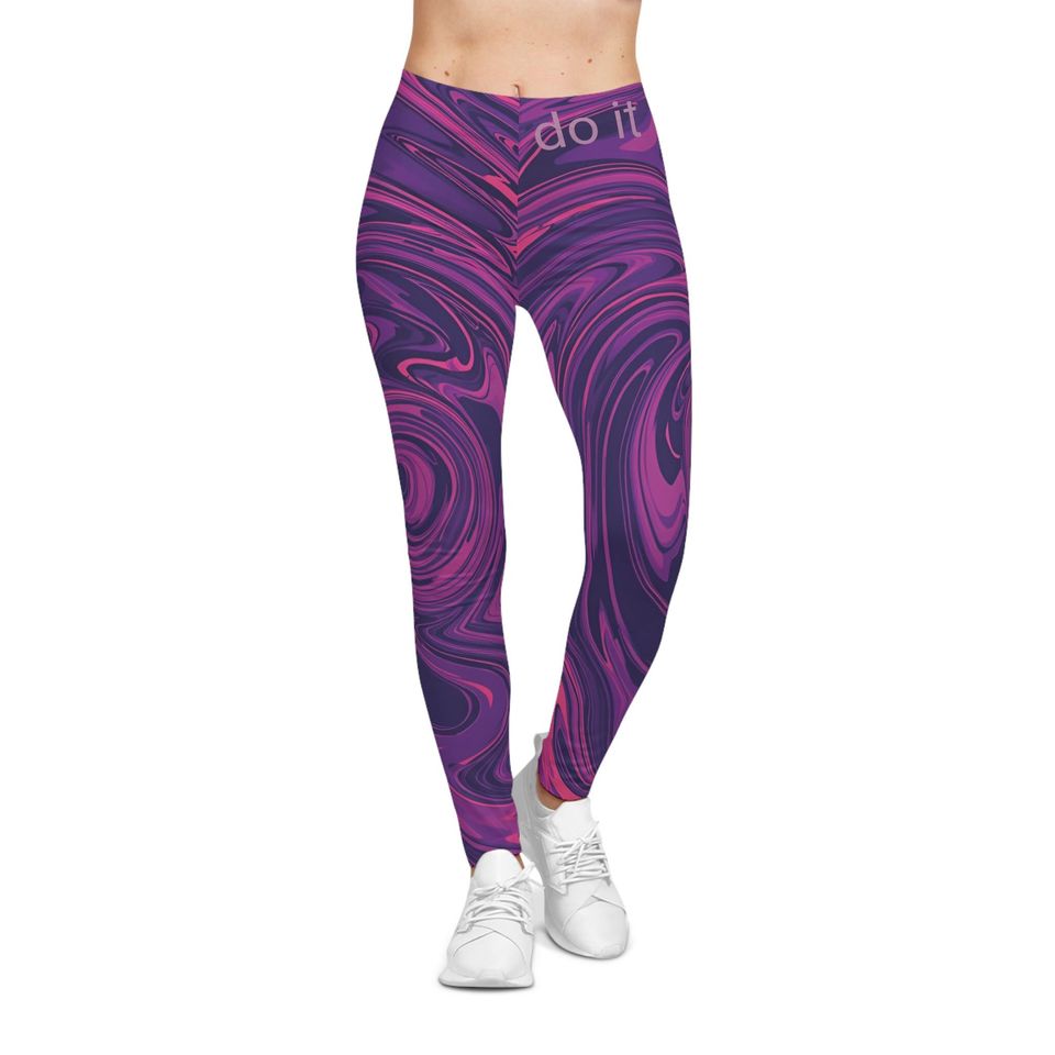 Purple Marble Leggings: Snarky Statement Activewear - Witch-Core Yoga Pants