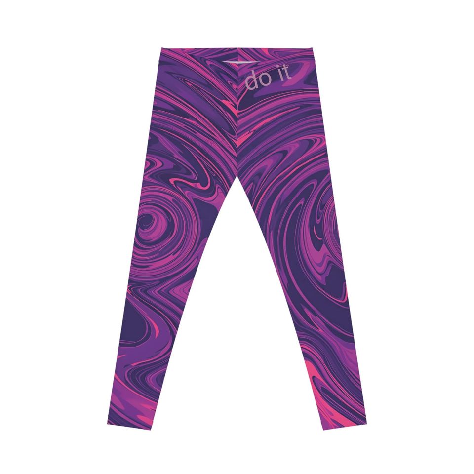 Purple Marble Leggings: Snarky Statement Activewear - Witch-Core Yoga Pants