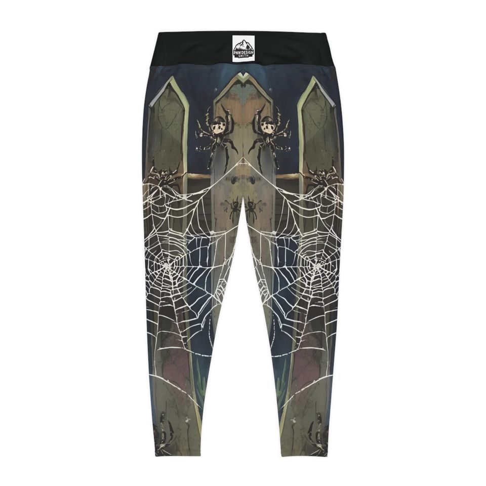 Women’s Caffeinated Spiderweb Leggings Slim Fit Activewear