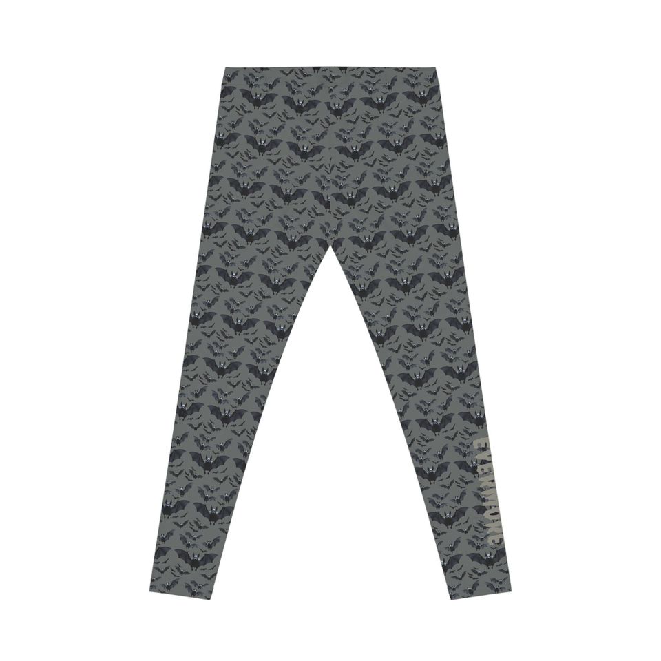 Gothic Bat Print Leggings: Gothcore Yoga Pants