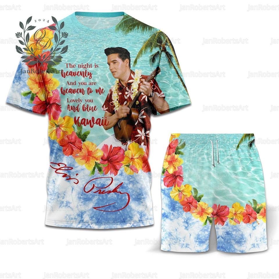 Elvis Presley T-Shirt, Elvis Pajamas Set, Elvis Presley Short, Elvis Presley Holiday Pajamas, Elvis Shirt, Elvis Matching Pajamas Set