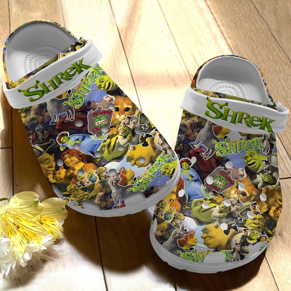Shrek Clogs, Shrek Sandals, Shrek Summer Shoes, Scared Shrekless Clogs