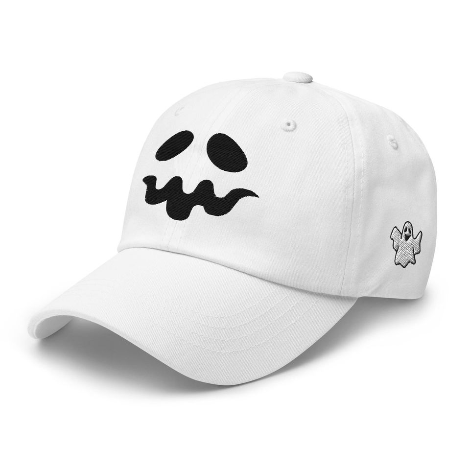 Harris Walz Scary Ghost Halloween Embroidered Dad Hat