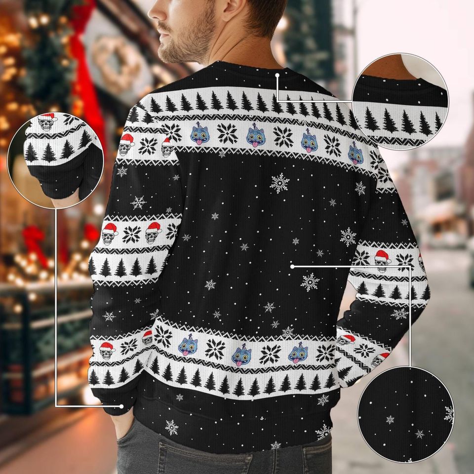 Christmas Derpy Tiger Kids Ugly Sweater, Blue Tiger Kpop Cosplay Kids Sweater, Demon Hunter Costume, Neon Demon Tiger Shirt, Xmas Gift