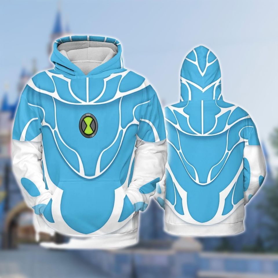 Action Boy Costume 3D Hoodie, Alien American Franchise Halloween Costume Cosplay, 10 Alien Full Over Print Hoodie, Superhero Cosplay Hoodie