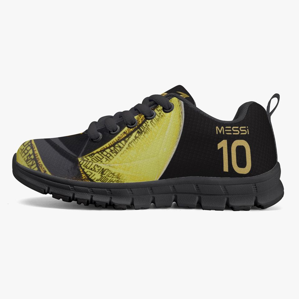 Messi Kids' Lightweight Mesh Sneakers - Black