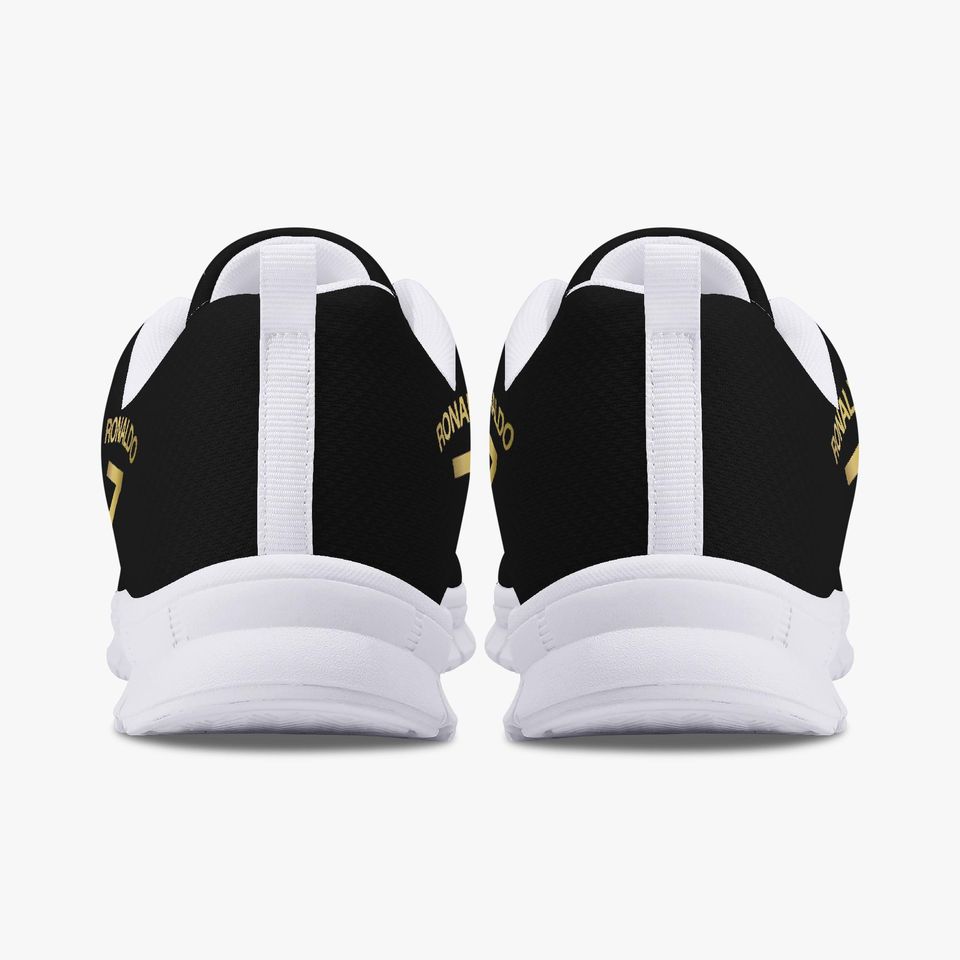 Ronaldo Classic Lightweight Mesh Sneakers - White/Black
