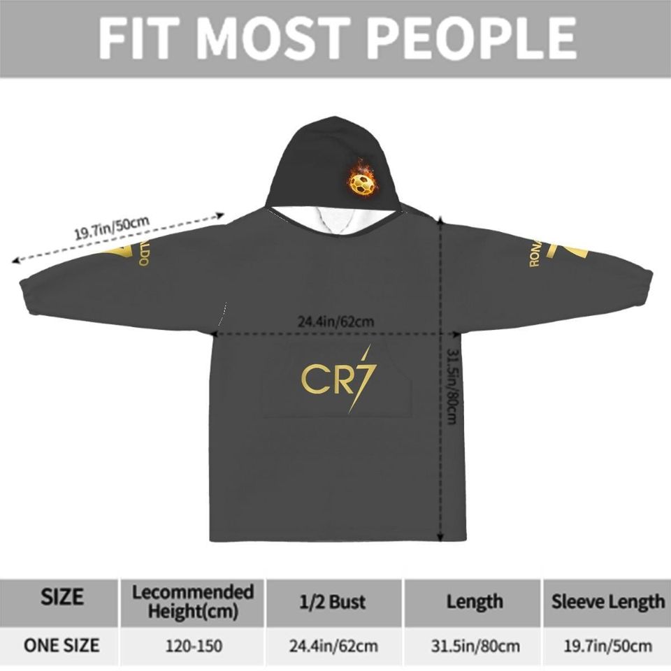 Blanket Hoodie for Kids, Ronaldo Design