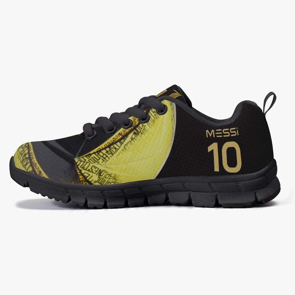 Messi Kids' Lightweight Mesh Sneakers - Black