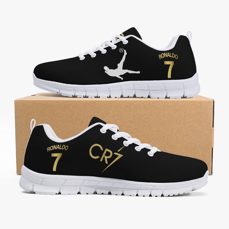 Ronaldo Classic Lightweight Mesh Sneakers - White/Black