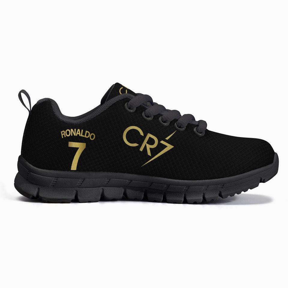 Ronaldo  Kids' Lightweight Mesh Sneakers - Black