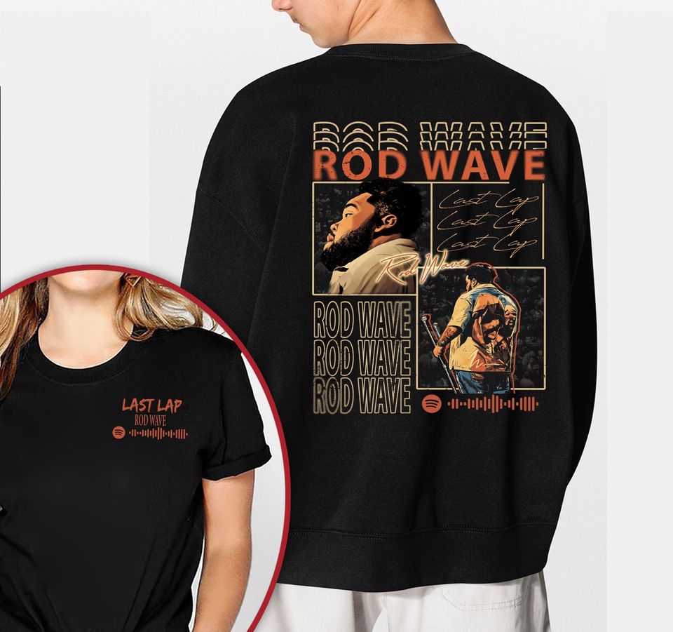 Vintage Rod Wave Tour Sweatshirt, Last Lap Tour Double Sided Sweatshirt