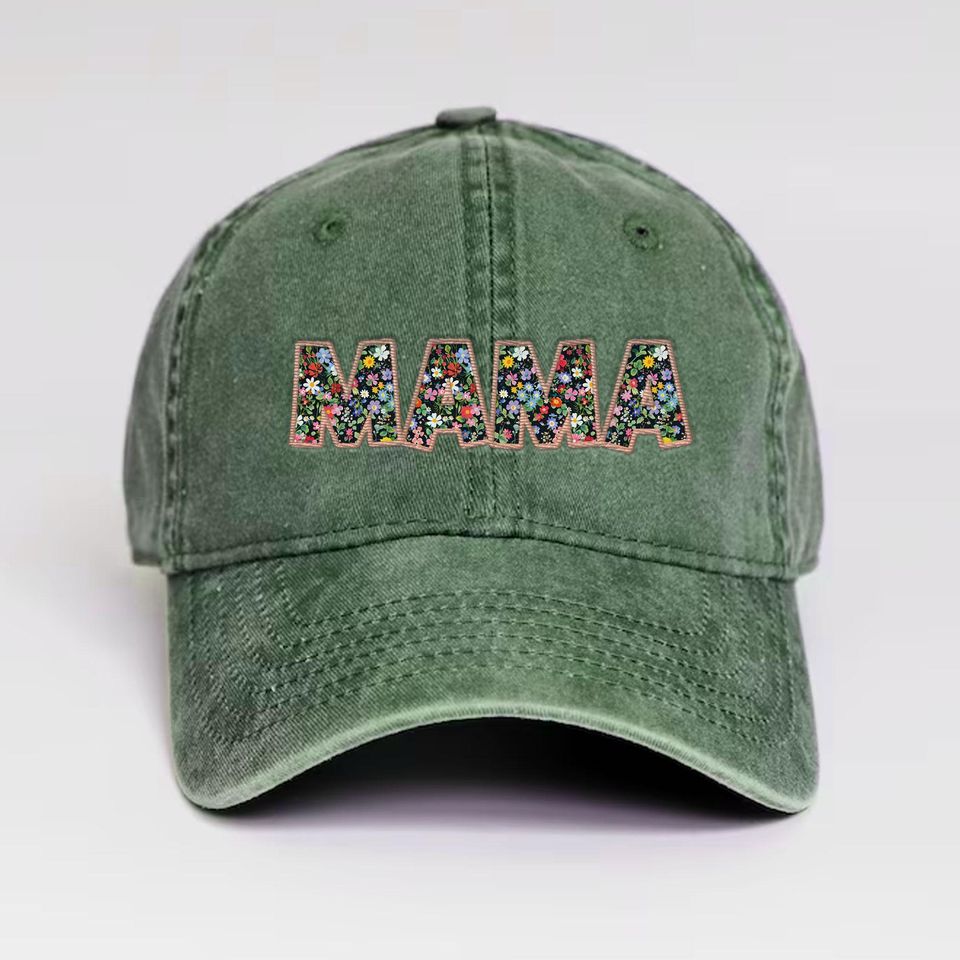 Personalized Mothers Day Embroidered Hat, Mama Vintage Baseball Hat, Gift For New Mom, Pregnancy Announcement, Mothers Day Gift