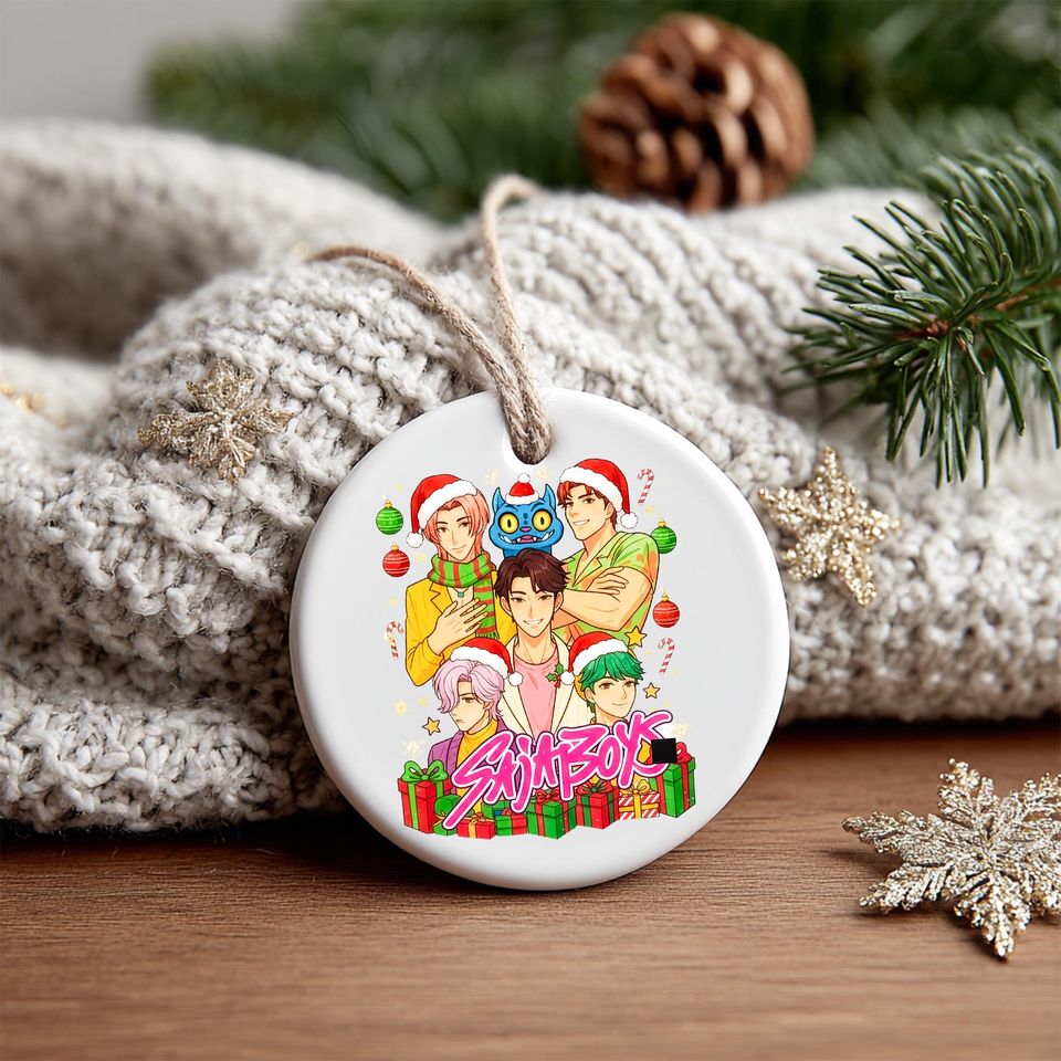 Anime Inspired Demon Hunter Ornament, Porcelain Huntrix Charm, Printed One Side