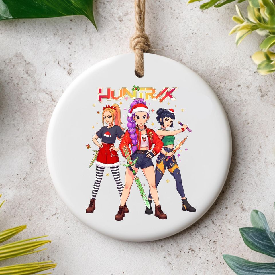Demon Hunter Christmas Ornament, Custom KPOP Demon Hunter Ornament, Printed One Side