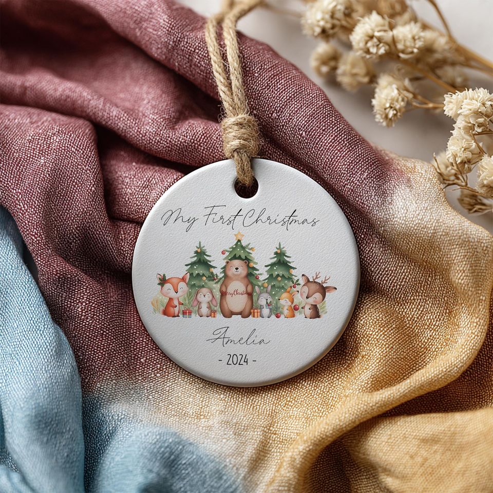 Personalized Baby Ornament 2025, Custom Name Newborn First Christmas Keepsake, Unique Gift for Parents & Family, Printed One Side