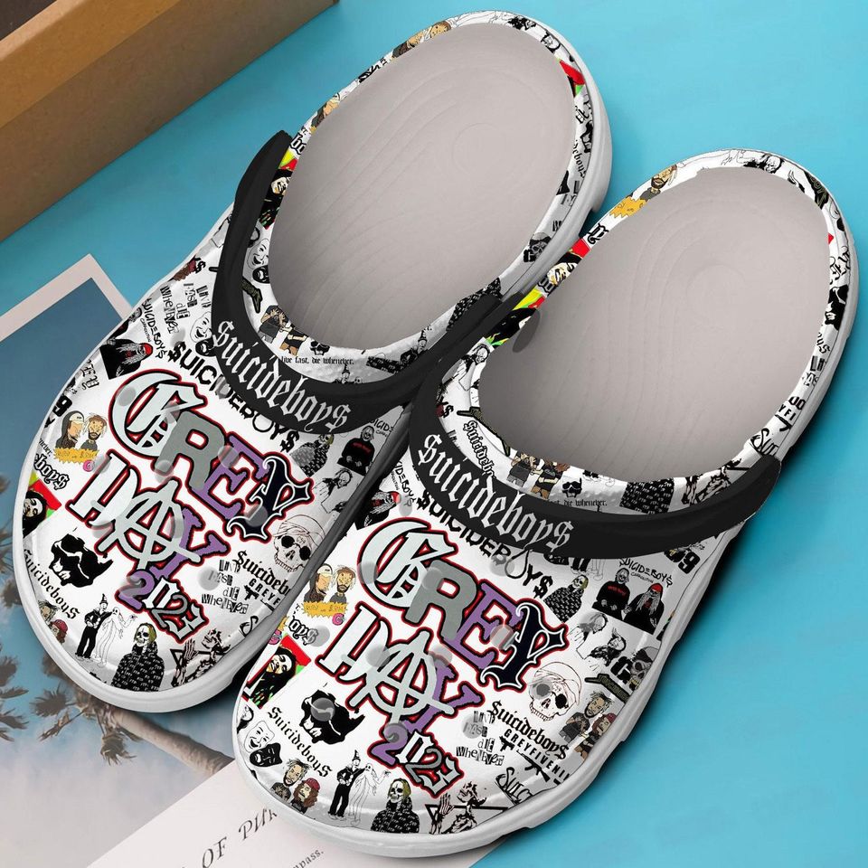 Suicideboys Clogs, Grey Day 2024 Design, Birthday Gift, Gift for Fans