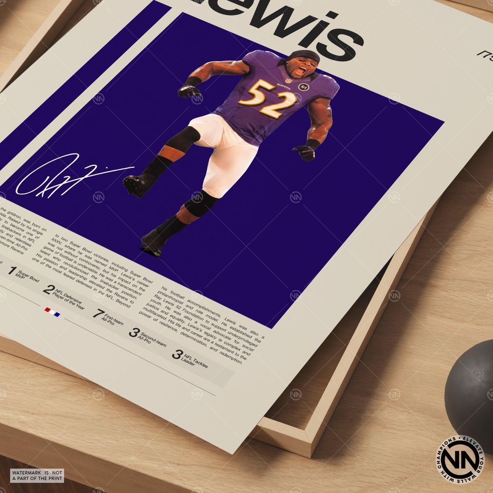 Ray Lewis Poster, Baltimore Ravens Print, football Poster, Sports Poster, football Fans, Football Poster, Sports Bedroom Posters