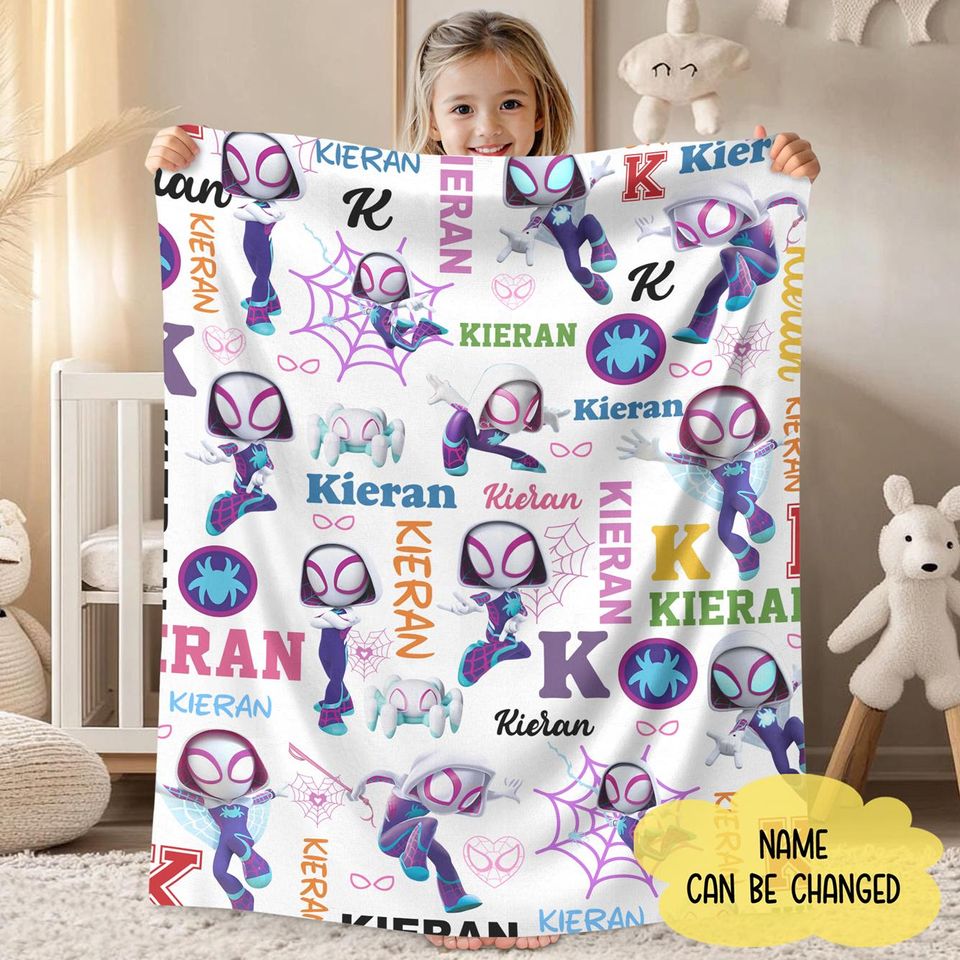 Personalized Spidey And His Amazing Friends Blanket, Spidey Friends Fleece Blanket