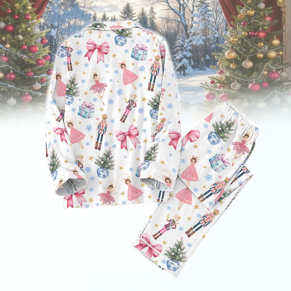 Nutcracker Christmas Pajamas Set, Nutcracker Coquette Holiday PJS